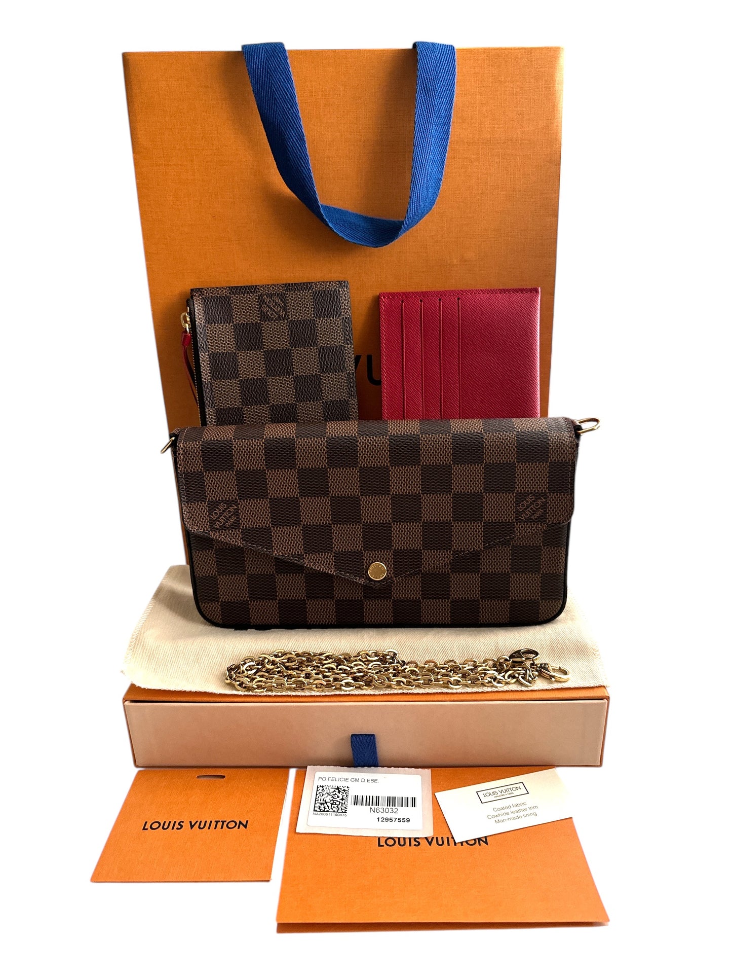 Louis Vuitton Felicie Pochette Damier Ebene Bag