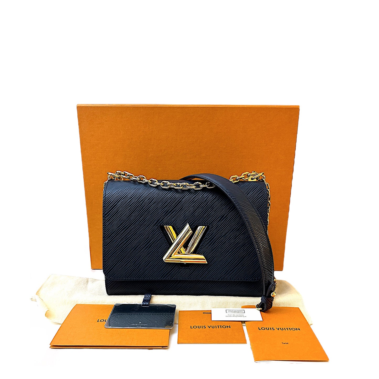 Louis Vuitton Twist MM Indigo Epi Leather Bag