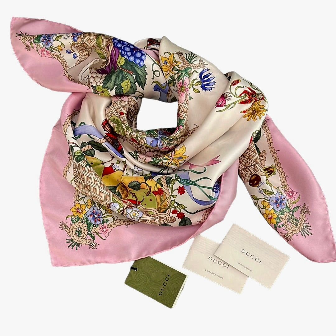 Gucci Flora Gucci Floral Shawl GUCCI Flora Floral-print Silk-twill