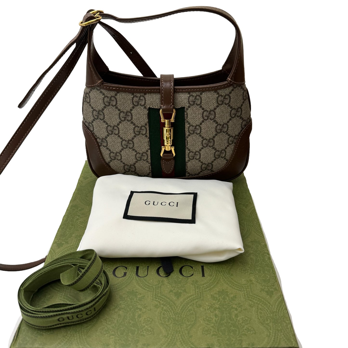 GUCCI JACKIE 1961 MINI 2 IN 1 HANDBAG AND CROSSBODY BAG