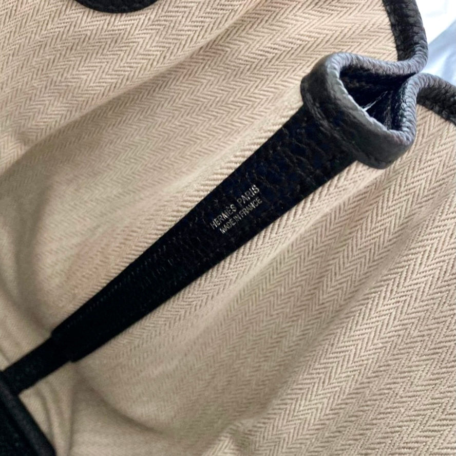 Hermès Veau Negonda Garden Party 36 Noir Palladium Hardware, 2021