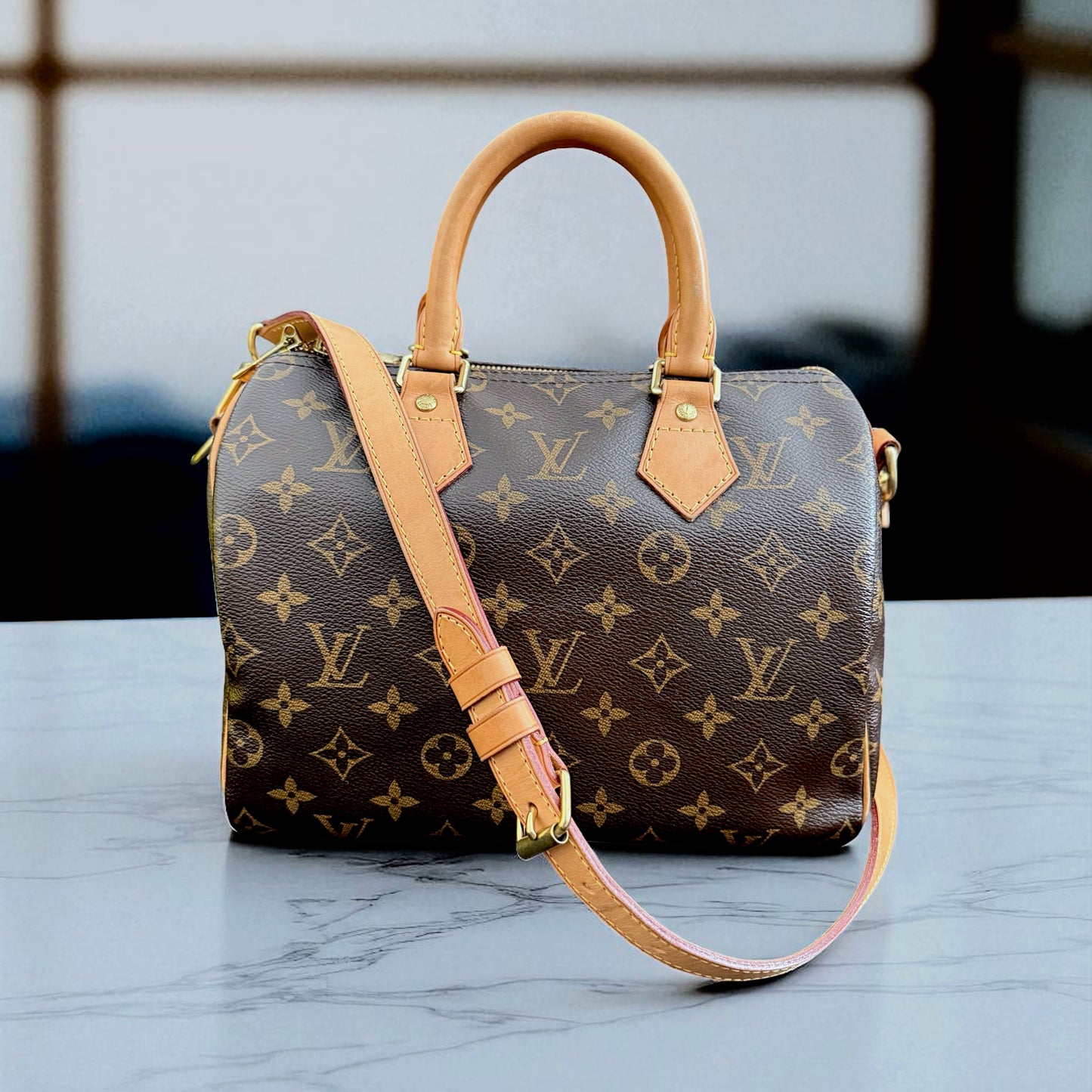 Louis Vuitton Speedy 25 Bandouliere Monogram Bag