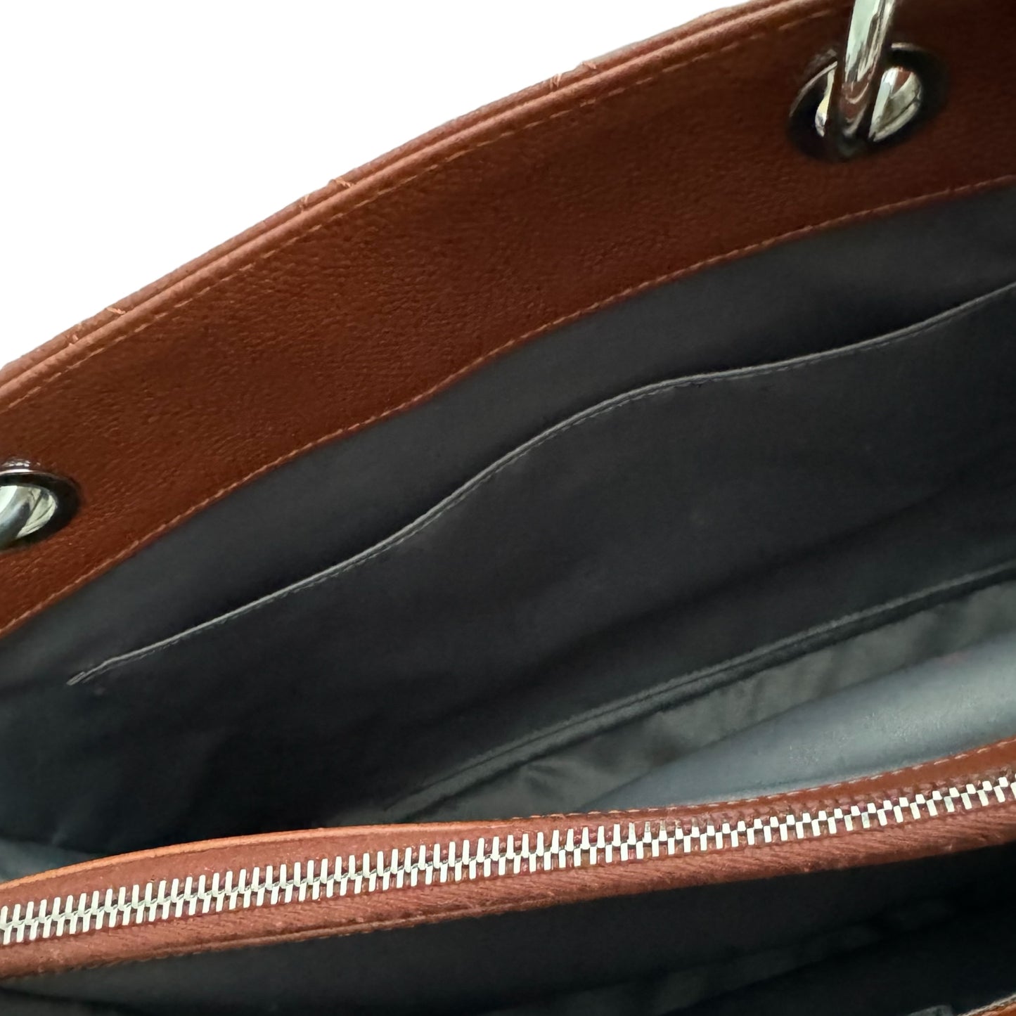 Chanel 31 Rue Cambon Tote Brown Caviar Silver Hardware