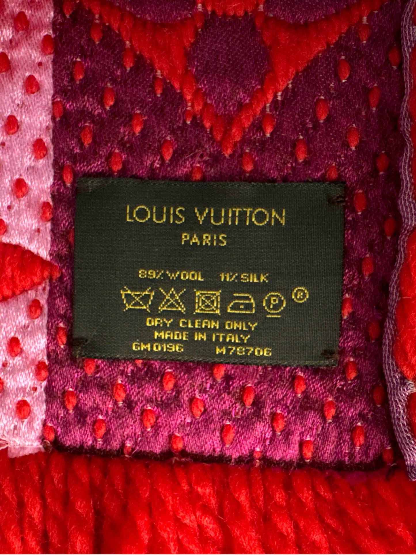Louis Vuitton Logomania Red Multiple colors Scarf