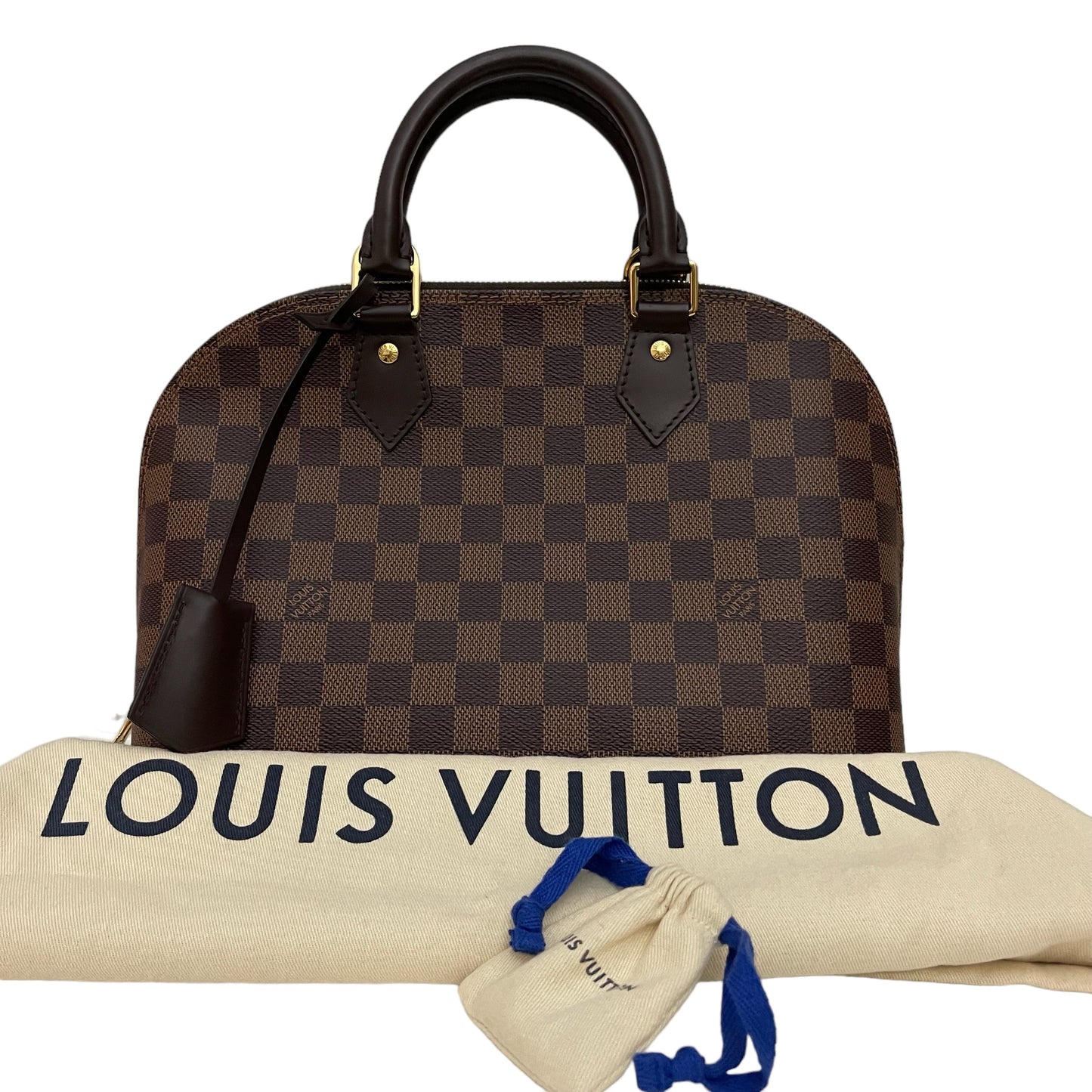 LOUIS VUITTON ALMA PM DAMIER EBENE CANVAS BAG