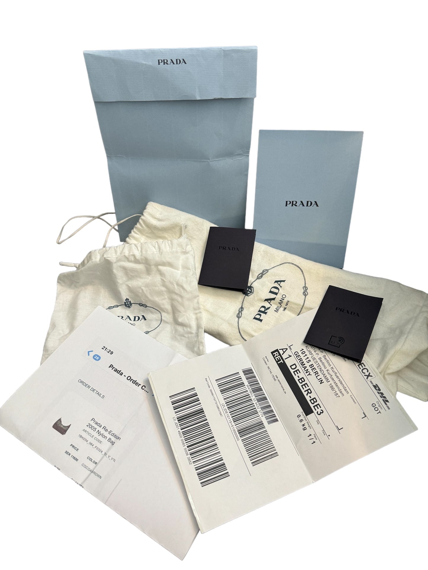 Prada Nylon Re-Edition 2005 Shoulder Bag Brown