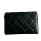 Chanel Classic Card Holder Black Lambskin Silver Hardware