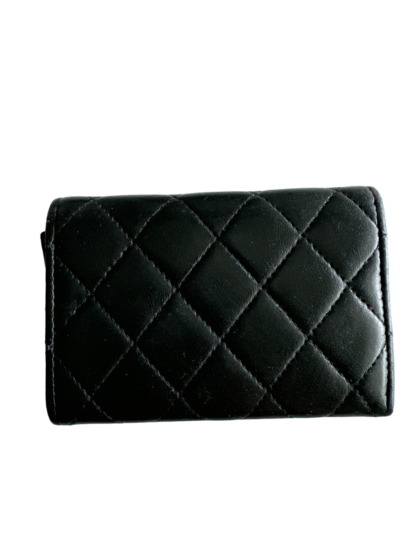 Chanel Classic Card Holder Black Lambskin Silver Hardware