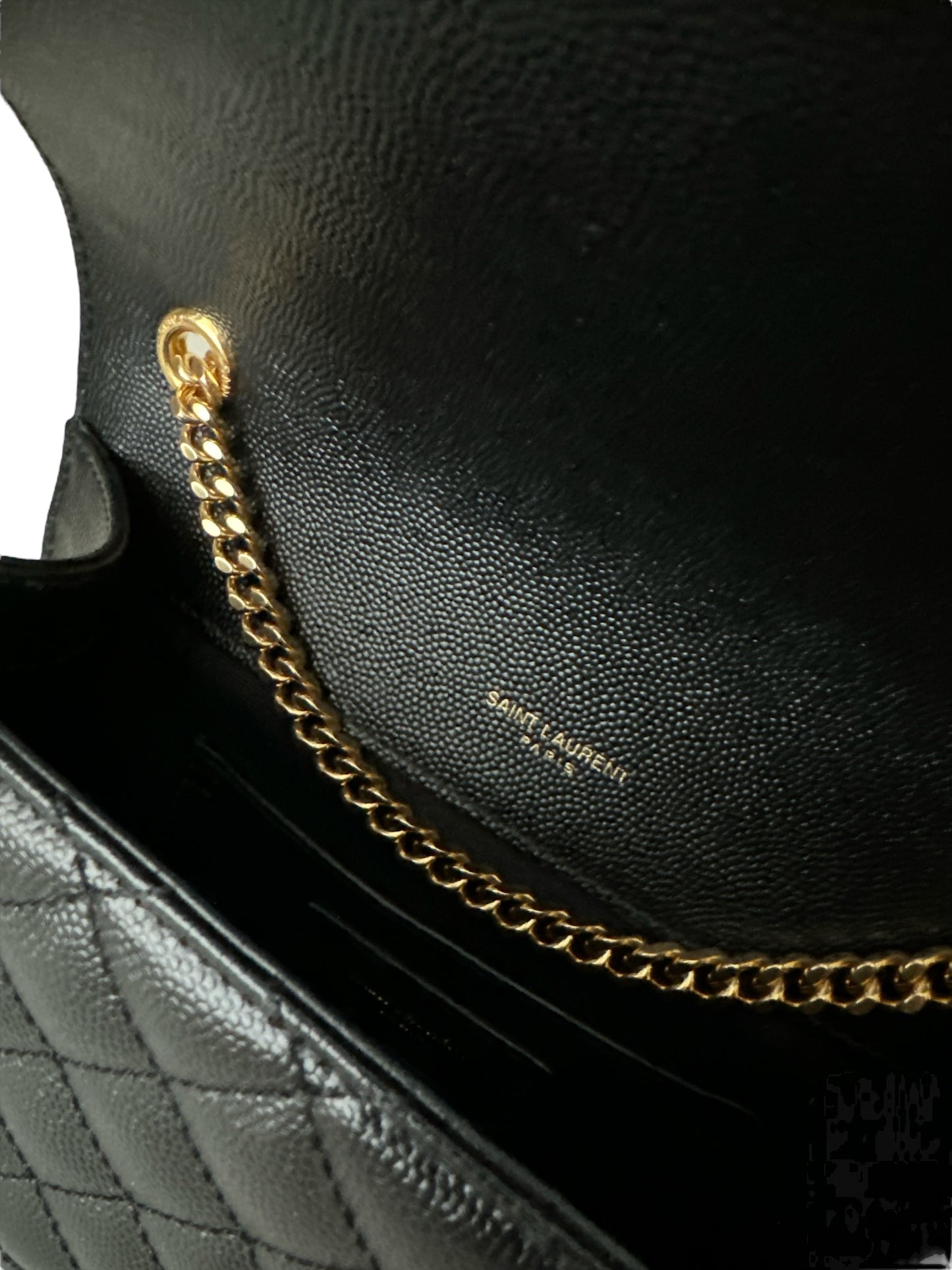 YSL ENVELOPE SMALL BAG IN MIX MATELASSÉ GRAIN DE POUDRE EMBOSSED LEATHER