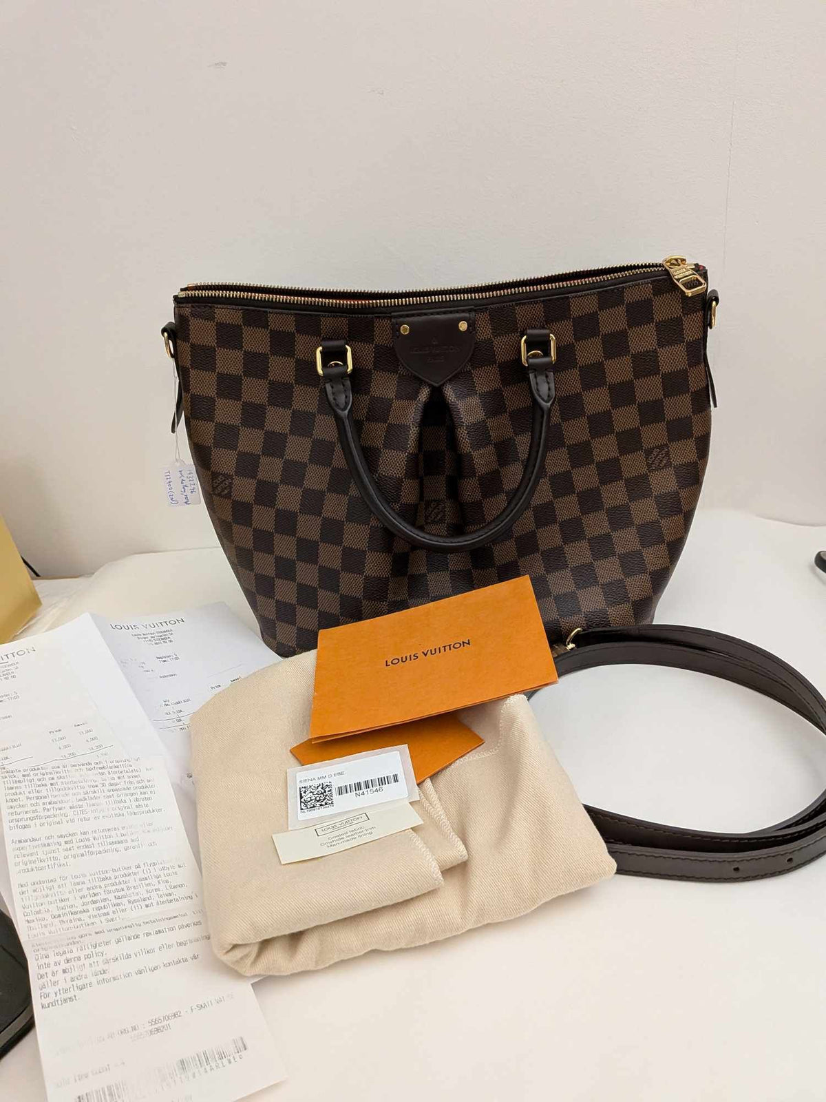 2205710-1432246 Louis Vuitton Siena MM Damier Ebene Bag (TJ3189) Made in France