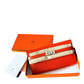 Hermes Kelly Classic Long Wallet Orange Chèvre Mysore Leather Palladium Hardware