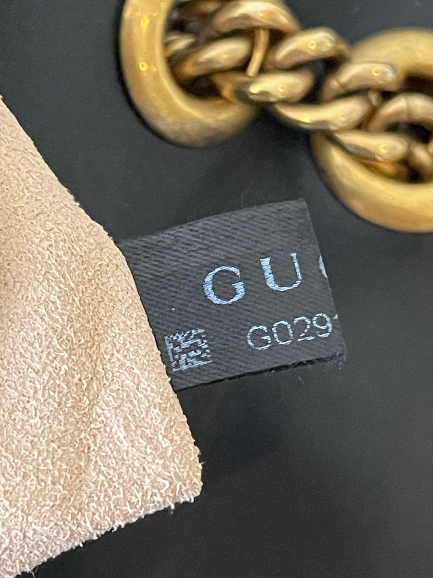 2205710-143080 Gucci Marmont Medium Black Leather Gold Hardware (443497 520981) G02918812 Made in Italy