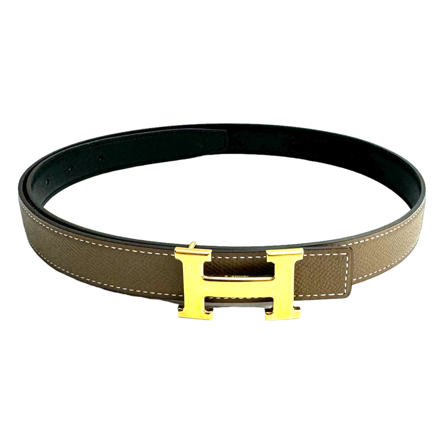 Hermes Mini H Belt Buckle & Reversible Leather Strap 24 MM