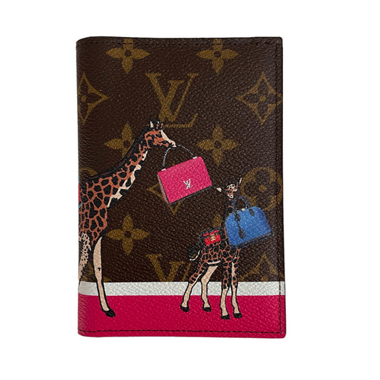 Louis Vuitton Passport Cover Limited Edition Xmas Girafe Monogram Canvas