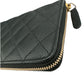 Chanel Zipped Black Caviar Gold Hardware Long Wallet