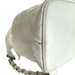 Chanel Caviar White Leather Bucket Bag Silver Hardware