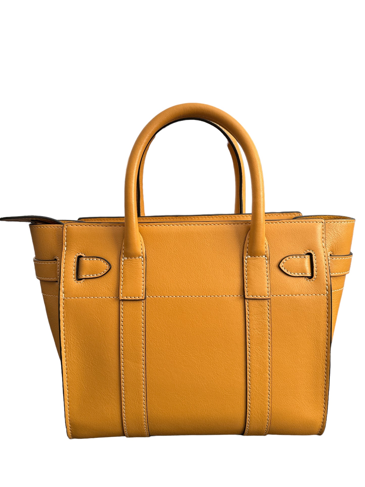 Mulberry Mini Zipped Bayswater Maize Yellow Silky Calf Bag