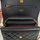 2205710-1432182 Chanel classic black quilted caviar gold hardware