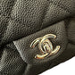 Chanel Easy Black Caviar Zip Silver Hardware Small Bag