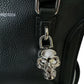 Alexander McQueen Black Leather Skull Mini Padlock Black Silver Hardware