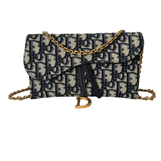 Dior Long Saddle Wallet with Chain