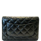 Classic Wallet On Chain Lambskin & Silver-Tone Metal Black