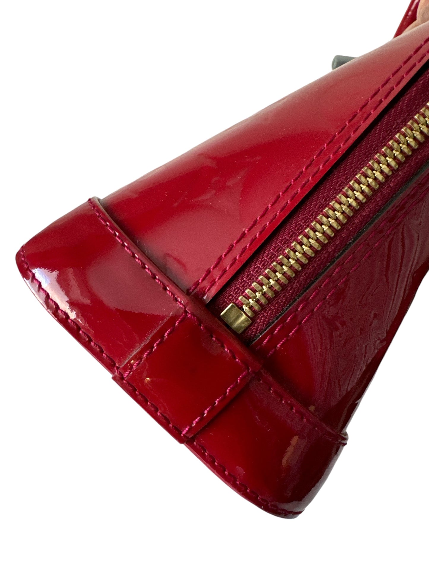 Louis Vuitton Alma BB Red Monogram Vernis Bag