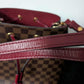 Louis Vuitton Neo Noe Damier Ebene Red Bag