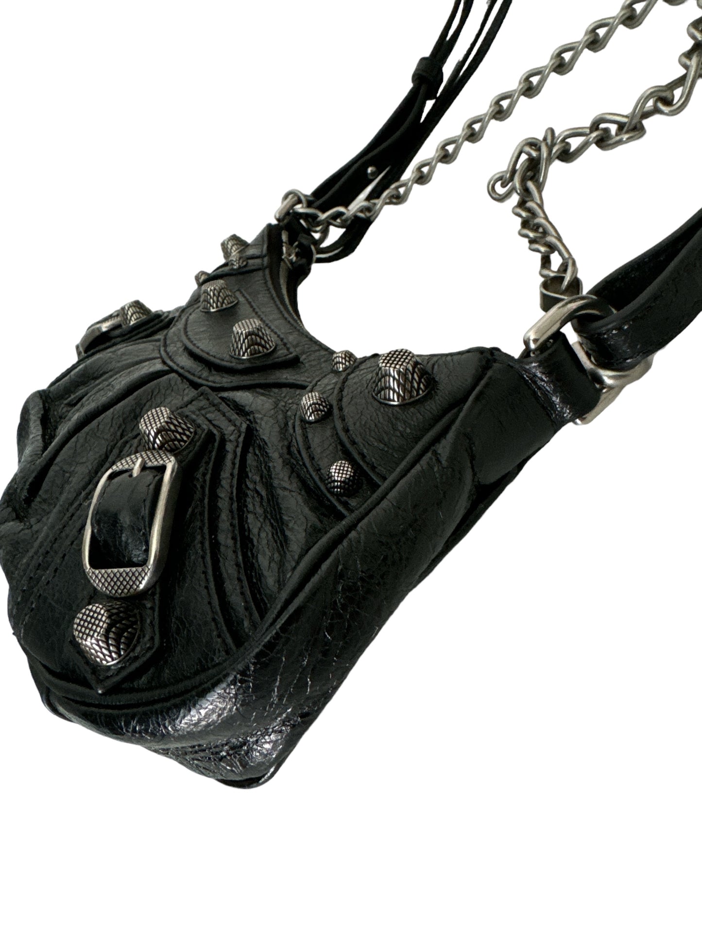 BALENCIAGA WOMEN'S LE CAGOLE MINI BAG WITH CHAIN IN BLACK