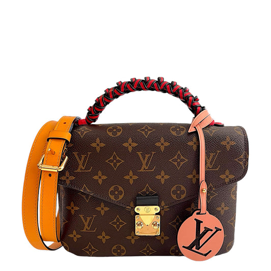 Louis Vuitton Monogram Canvas Braided Handle Pochette Metis Bag