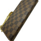 Louis Vuitton Damier Ebene Croisette Chain Wallet Rose Ballerine