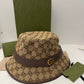 2205710-1432159 Gucci GG Bucket Hat Brown Sile L 576587 4HG62