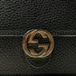 Gucci Interlocking GG Wallet On Chain Black Leather Bag
