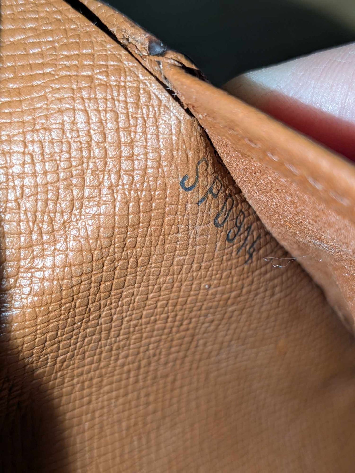 MCM Small Crossbody Visetos Cognac Red Gold Hardware & LV Mono gram Wallet
