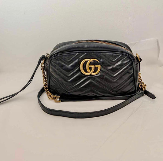 110580915 Gucci GG Small Marmont Camera Black Bag