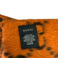 Gucci GG alpaca wool scarf reversible orange/ brown