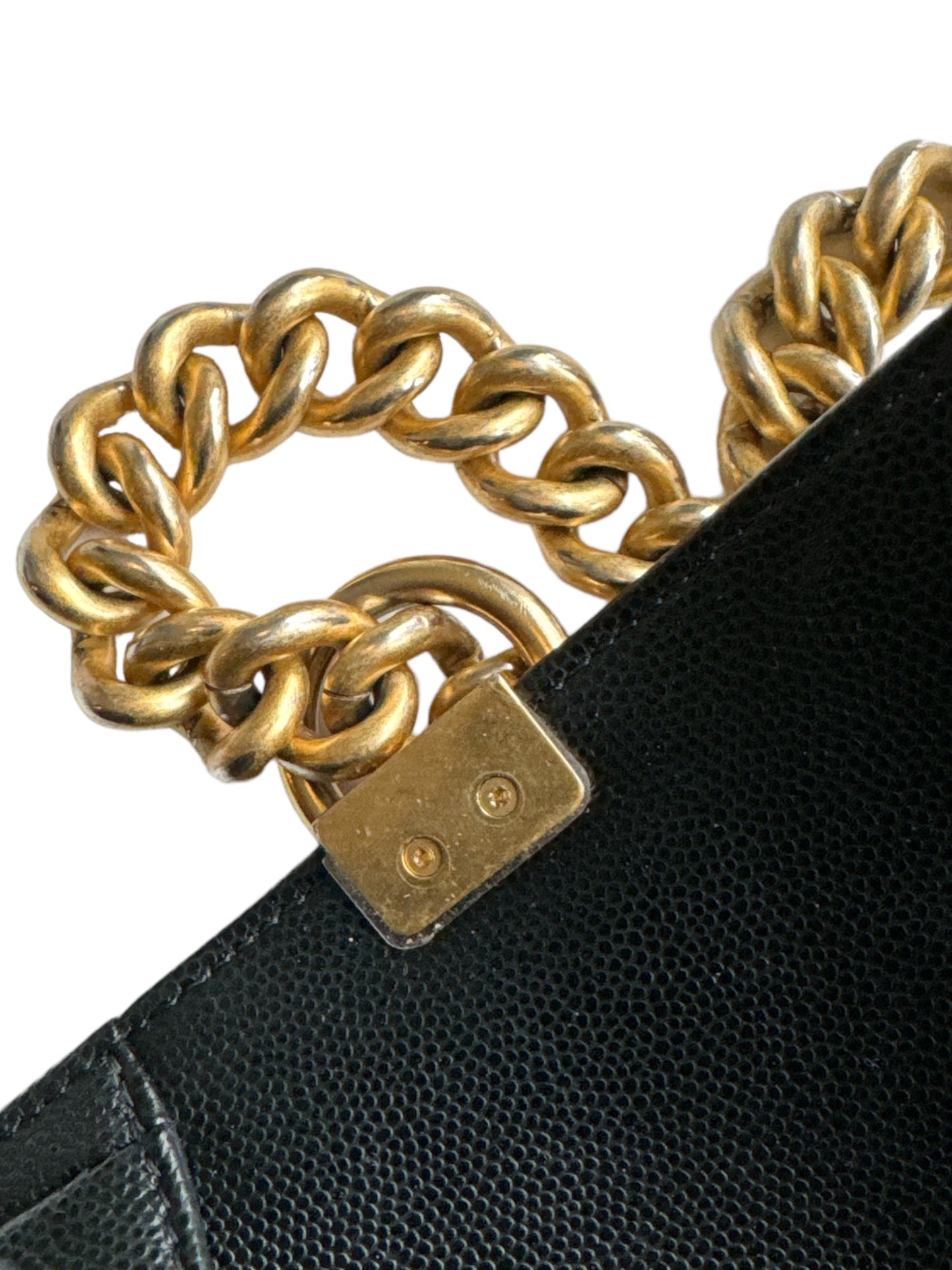 Chanel Black Caviar Medium Boy Bag Gold Hardware