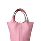 Hermes Picotin 18 Rose Sakura Taurillon Clemence Palladium Hardware Bag