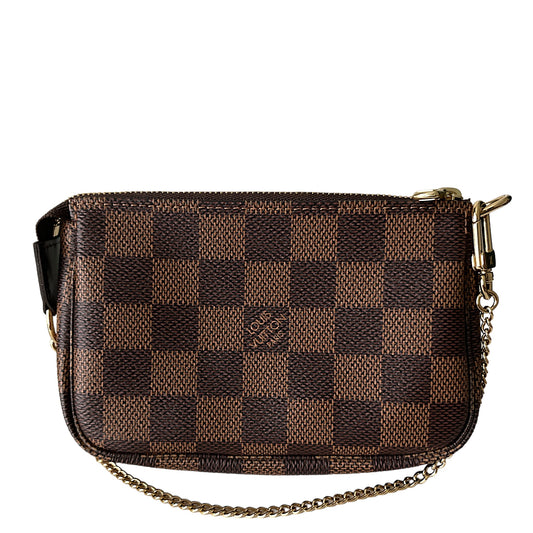 Louis Vuitton mini pochette accessoires damier ebene bag