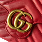 GUCCI GG MARMONT MATELASSÉ MINI BAG IN RED