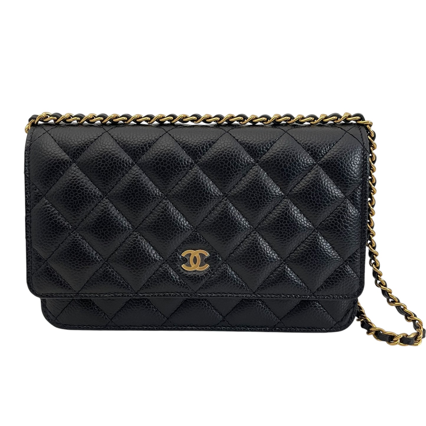 Chanel Classic Wallet On Chain Black Caviar Gold Hardware