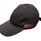 Gucci GG Canvas Baseball Hat Black With Web