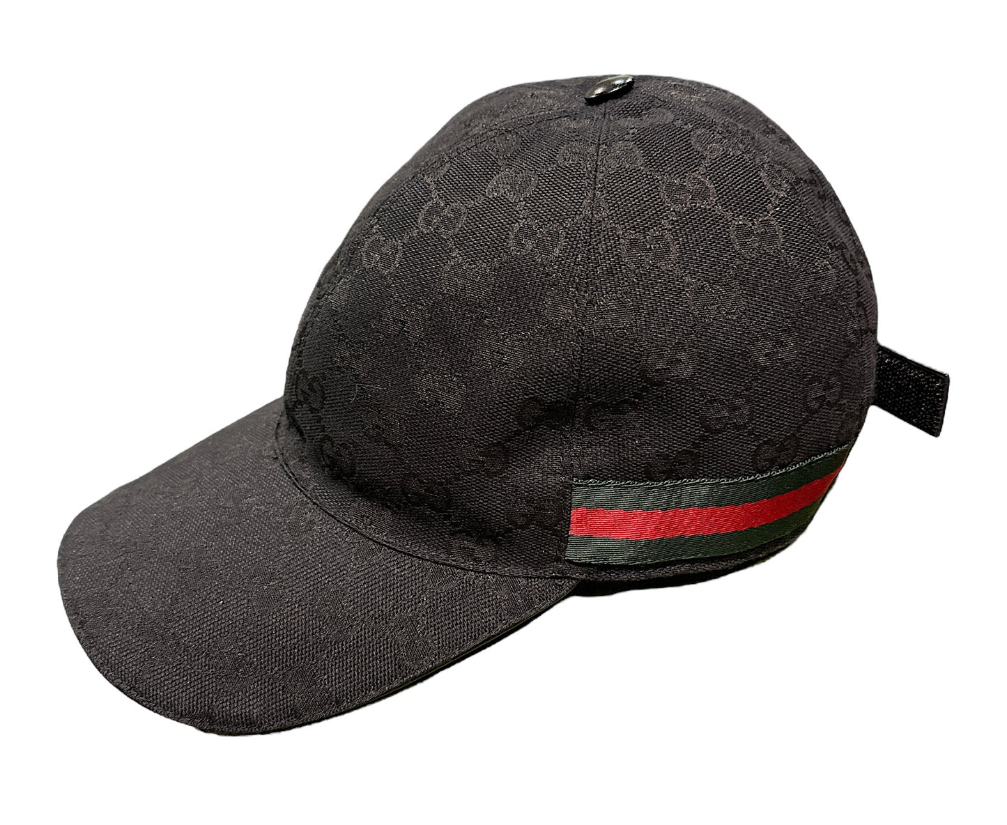 Gucci GG Canvas Baseball Hat Black With Web