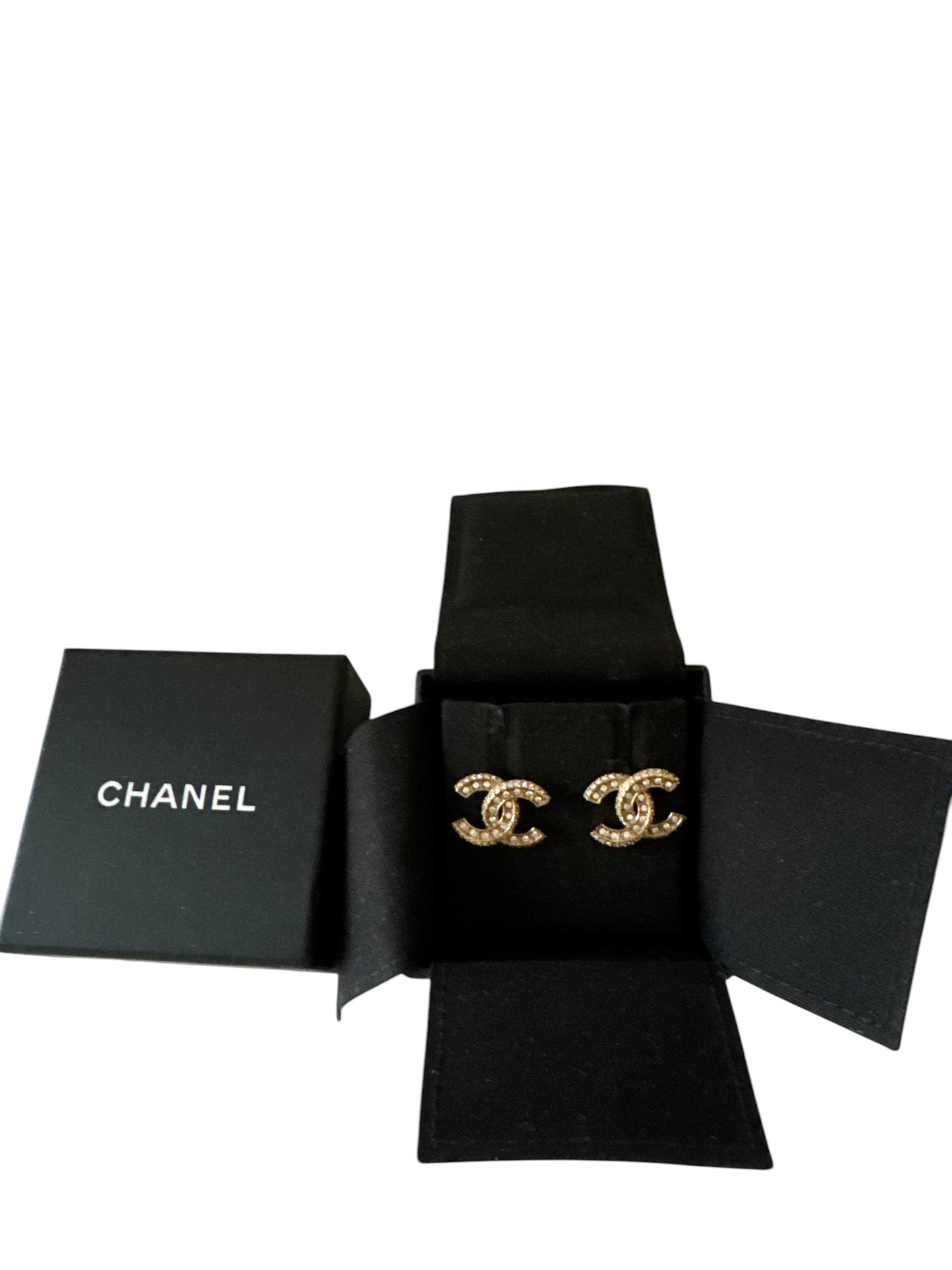 Chanel CC Small Rhinestone In Gold Hardware