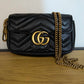 GucciMarmont Mini Black Leather Shoulder Bag