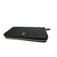 Chanel Zipped Black Caviar Gold Hardware Long Wallet