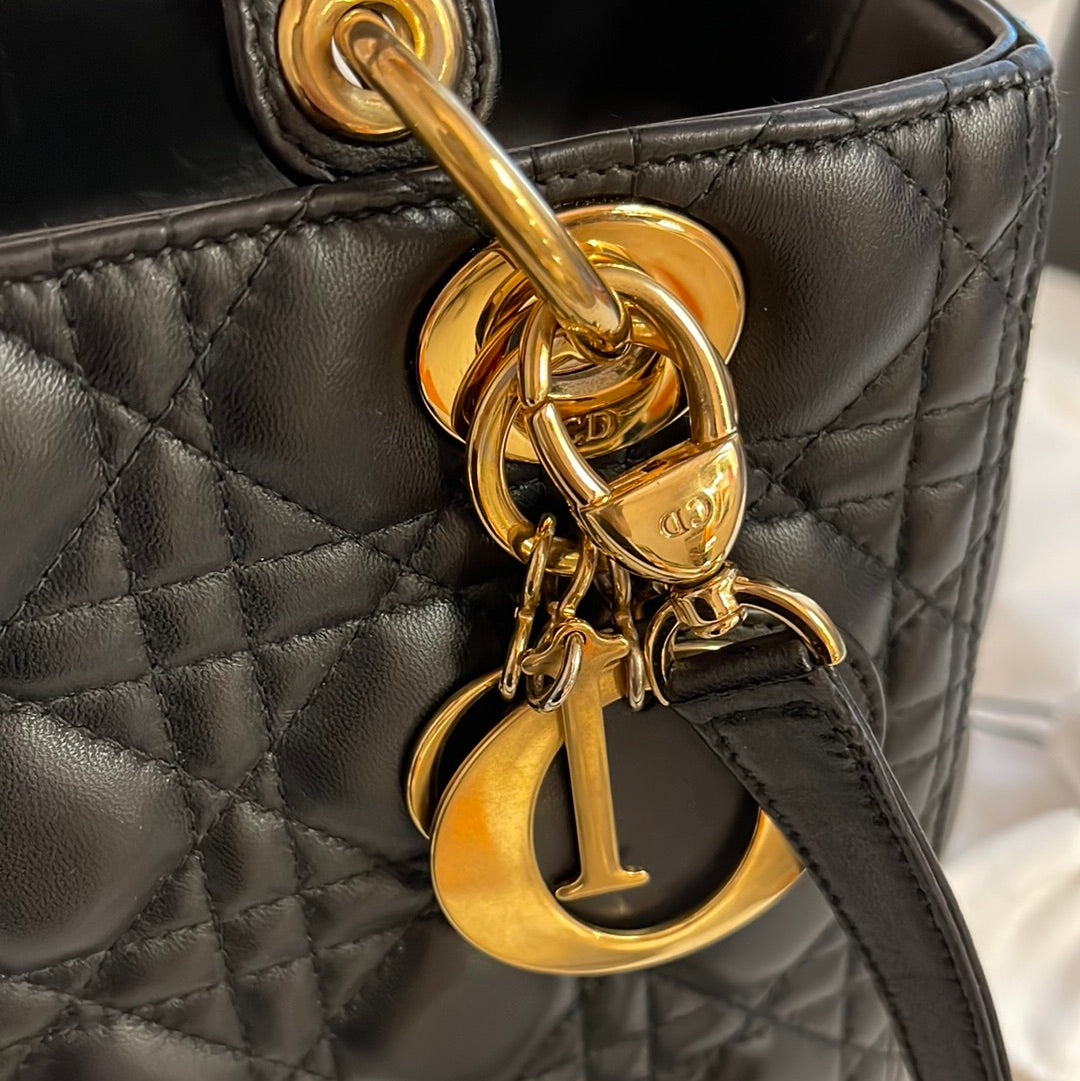 Lady Dior Meduim Black Bag