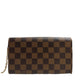 Louis Vuitton Damier Ebene Croisette Chain Wallet Rose Ballerine