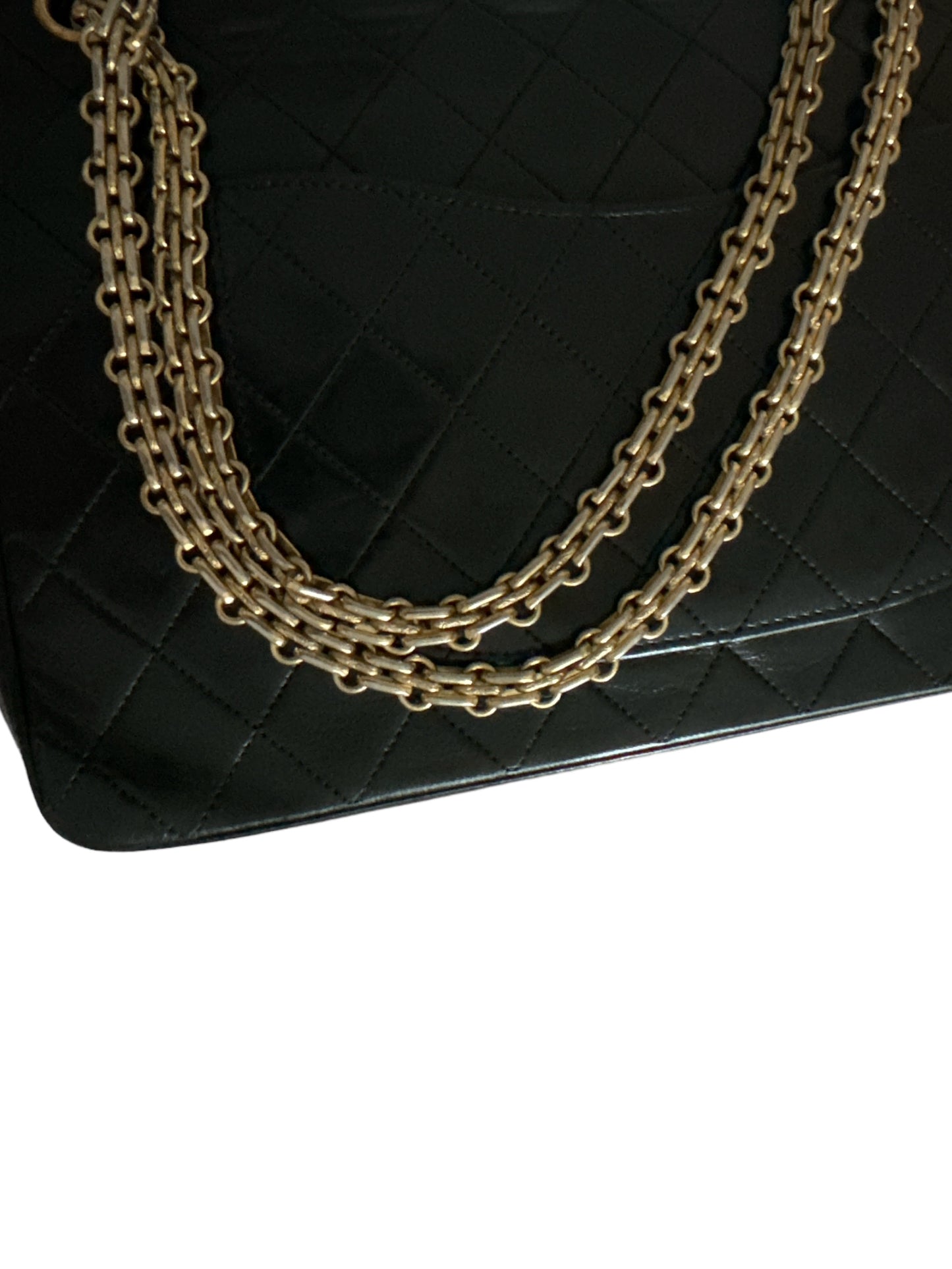 Chanel Vintage Black Lambskin  Reissue Mademoiselle Chain Classic Flap Bag