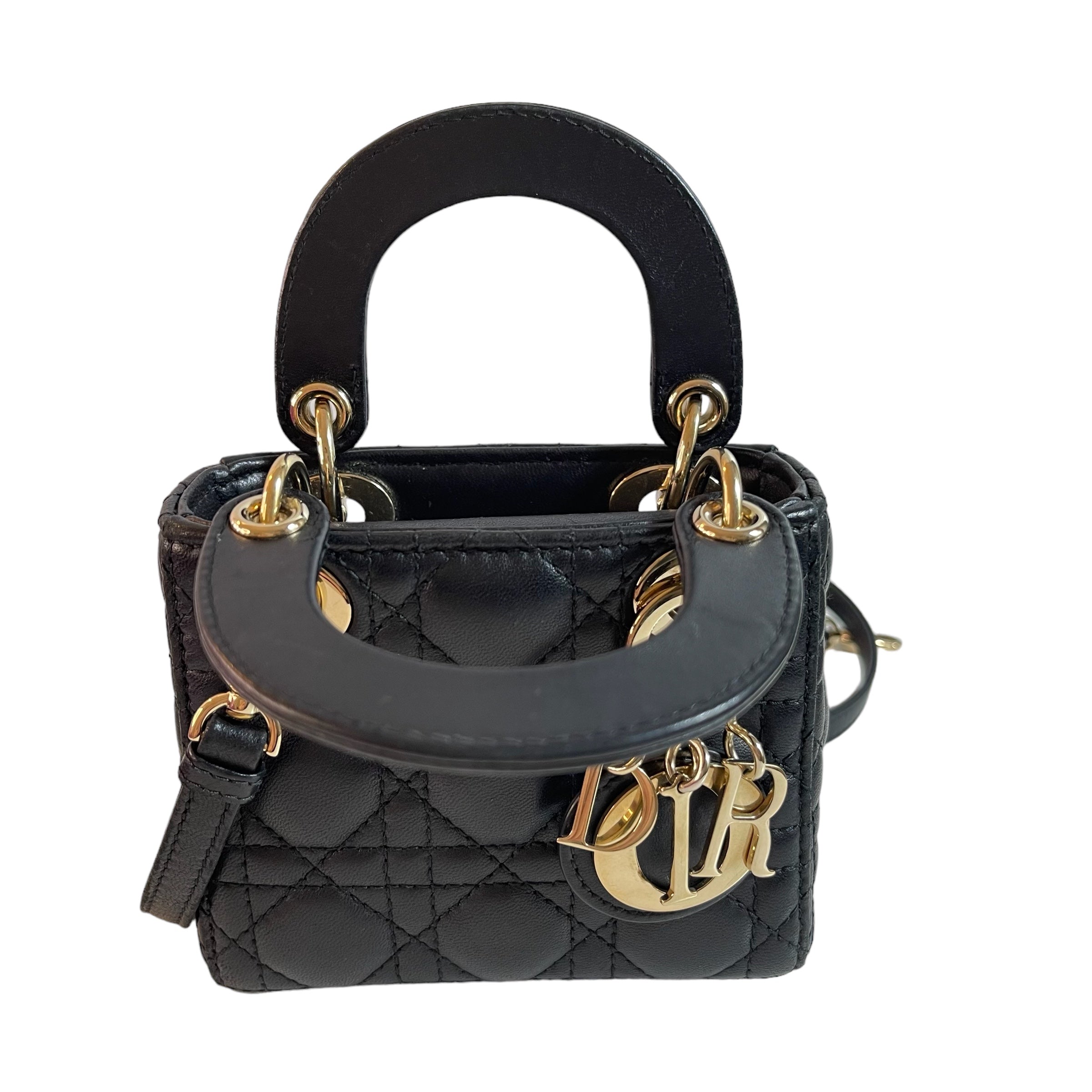 Lady Dior Micro Black Cannage Lambskin Bag Loveyourbags